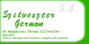 szilveszter german business card